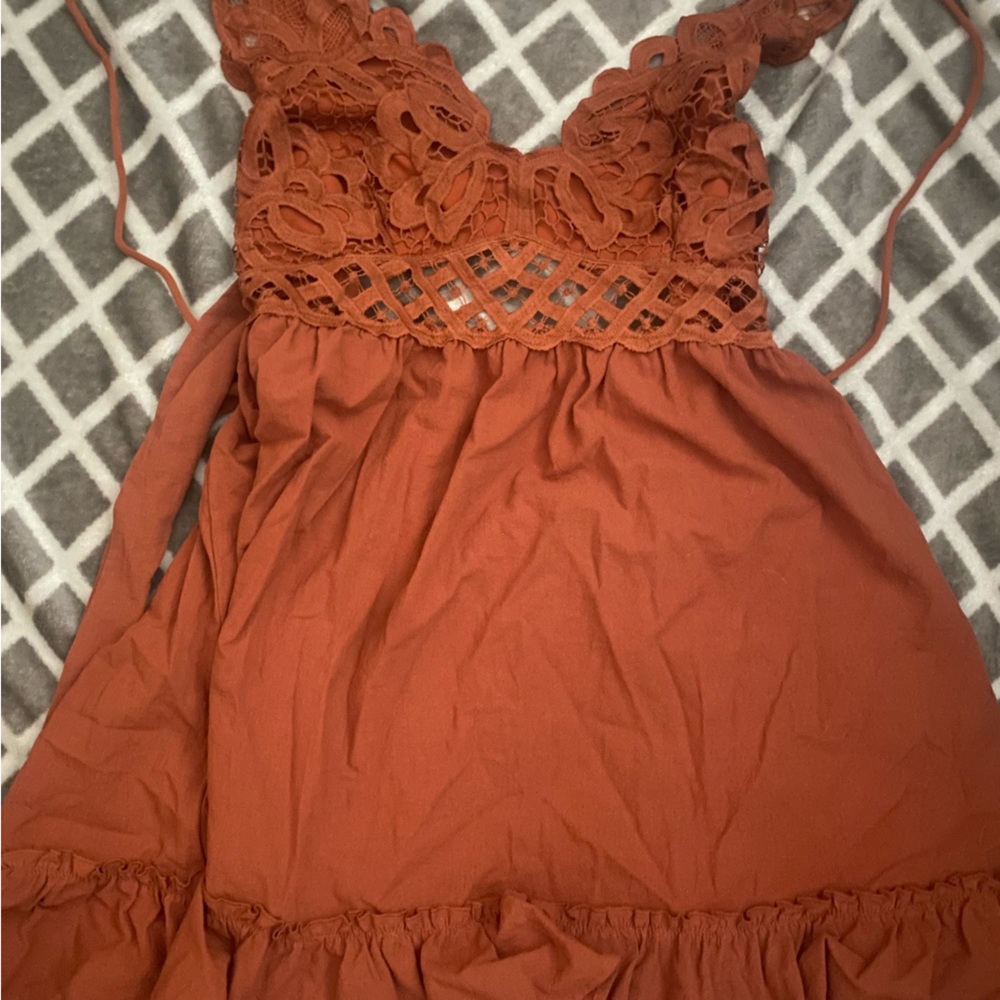 New with tags boho style dress burnt orange size 0XL